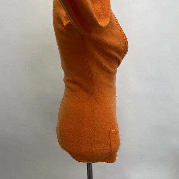 Kings of Cole Women's Cardigan Sweater Small Orange 100% Pure Cashmere - Picture 6 of 9